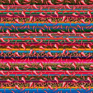 Serape With Chili Peppers Wallpaper