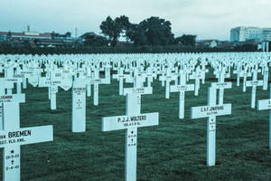 Serene Landscape At Pandu Memorial Cemetery, Bandung Wallpaper