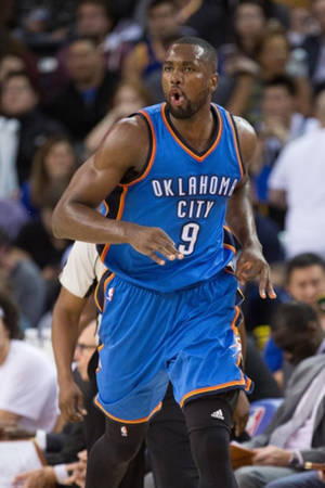 Serge Ibaka Blue Oklahoma Jersey Wallpaper