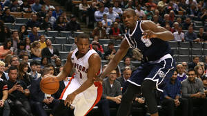 Serge Ibaka Defending Kyle Lowry Wallpaper