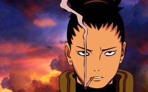 Serious Shikamaru Smoking Wallpaper