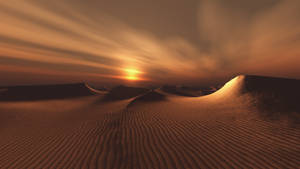 Setting Desert Sun Wallpaper