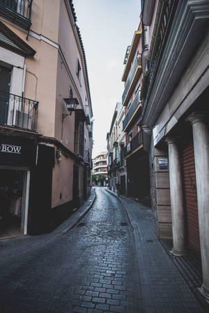 Seville City Empty Street Wallpaper