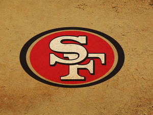 Sf 49ers Iphone Logo In Brown Wallpaper