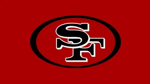 Sf 49ers Logo In Red Wallpaper