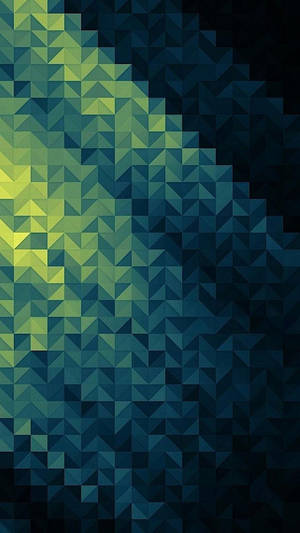 Shaded Triangular Green Pattern Wallpaper
