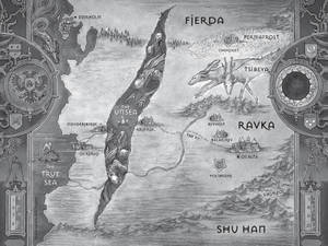 Shadow And Bone Black & White Map Wallpaper