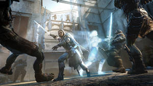 Shadow Of Mordor Fight Scene Wallpaper