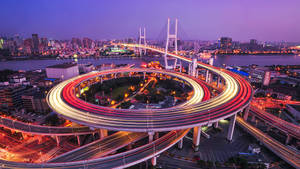 Shanghai Spiral City Bridge Wallpaper
