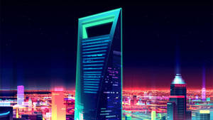 Shanghai World Financial Center Futuristic Art Wallpaper