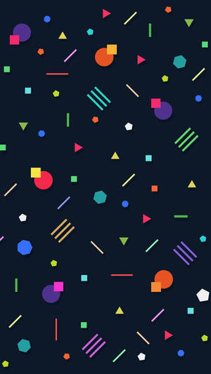 Shapes In Different Patterns And Colors Wallpaper