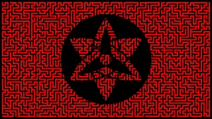 Sharingan In Maze Pattern Wallpaper