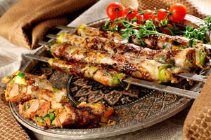 Shashlik Dish For Dinner Wallpaper