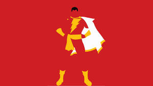 Shazam Dc Superhero Red Silhouette Artwork Wallpaper