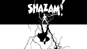 Shazam Monochrome Art Wallpaper