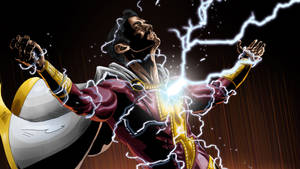 Shazam Superhero Power Lightning Wallpaper