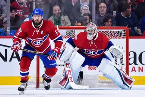 Shea Weber With His Goalie Wallpaper