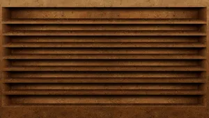 Shelves Cut Into Wall Wallpaper