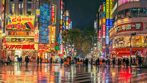 Shibuya Crossing In Tokyo Wallpaper