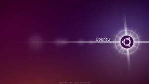 Shimmering Purple Ubuntu Desktop Wallpaper