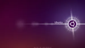Shimmering Purple Ubuntu Desktop Wallpaper