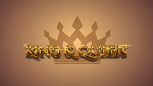 Shining Gold King And Queen Wallpaper