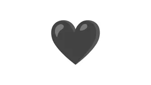 Shiny Black Heart Wallpaper