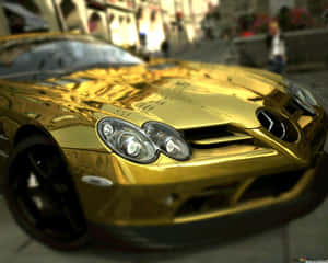 Shiny Gold Cars Mercedes Benz Wallpaper