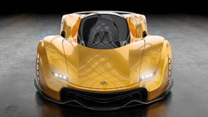 Shiny Yellow 3d Car Wallpaper