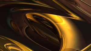 Shiny Yellow Curves Wallpaper