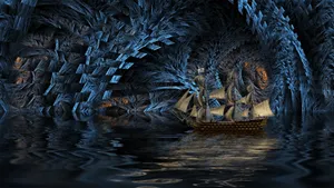 Ship Fantasy Art Widescreen Wallpaper