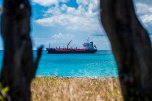 Ship Sailing On Barbados Wallpaper