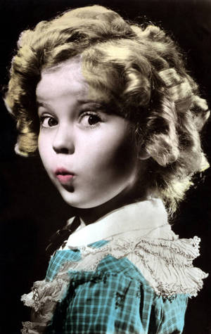 Shirley Temple In A Black Setting Wallpaper