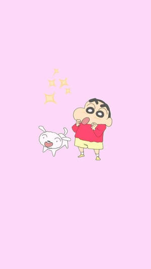 Shiro The Dog Shin Chan Iphone Wallpaper