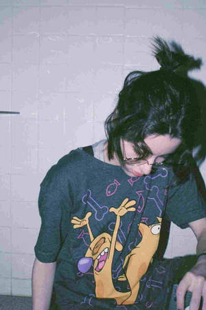 Shirt And Bun Girl Aesthetic Wallpaper