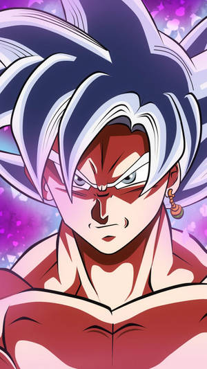 Shirtless Black Goku Phone Wallpaper