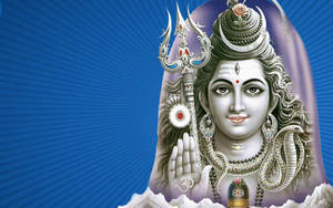 Shiv Shankar Blue Line Pattern Hd Wallpaper