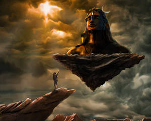 Shiv Shankar Floating Bust Wallpaper