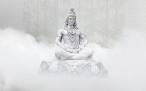 Shiv Shankar Misty Statue Wallpaper