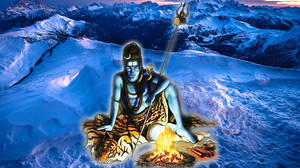 Shiv Tandav Shiva On Snow Wallpaper