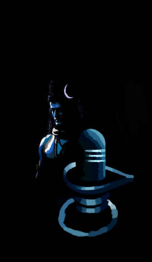 Shiva Black With Lingam Wallpaper