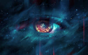 Shiva Eye Closeup With Aum Symbol Wallpaper