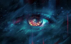 Shiva Eye Closeup With Aum Symbol Wallpaper