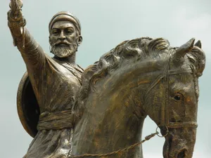 Shivaji Maharaj Sword Up In Air Wallpaper