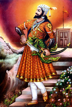 Shivaji Maharaj With Sword Wallpaper