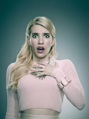 Shocked Emma Roberts Wallpaper