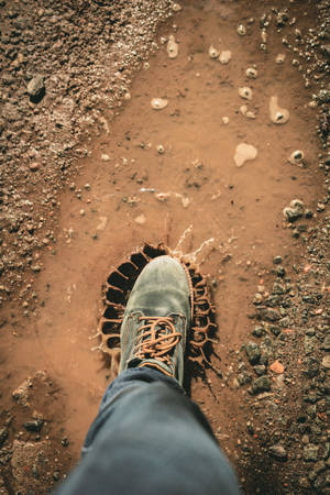 Shoes In Muddy Water Wallpaper