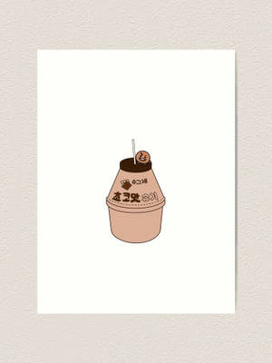 Shooky Bt21 Chocolate Drink Wallpaper