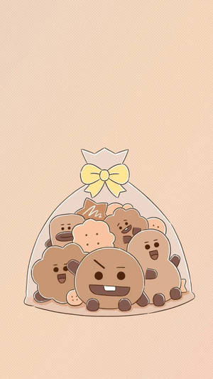 Shooky Bt21 Cookies Wallpaper