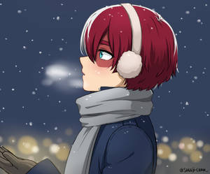 Shoto Todoroki Aesthetic Side Profile Wallpaper